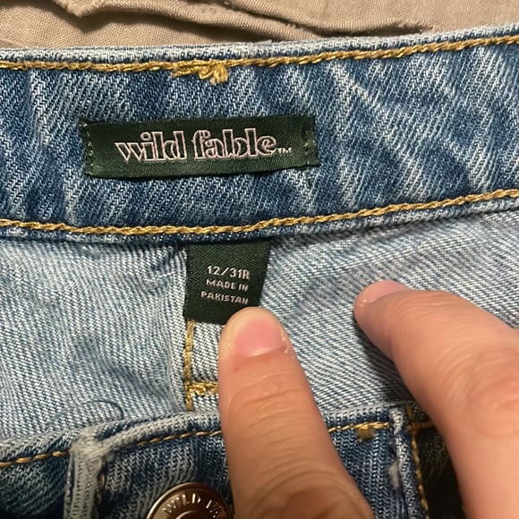Denim Jean shorts, Brand ( Wild Fable) Size ( 12/31) Color ( DENIM) light/ dark - Picture 3 of 3